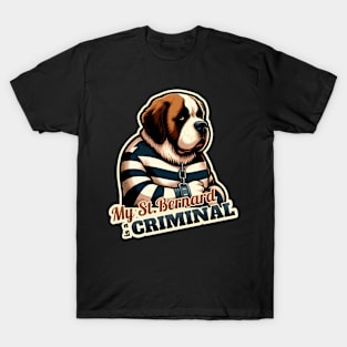 Criminal St. Bernard T-Shirt